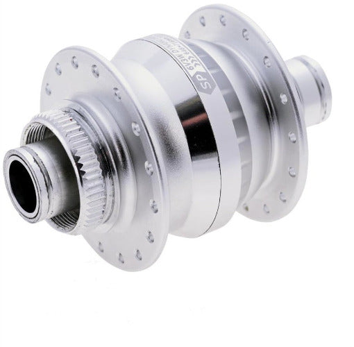 SP PL-8X Power Dynamo Hub, Front - 6V-3W - 15x100mm Maxle type. Centrelock Disc